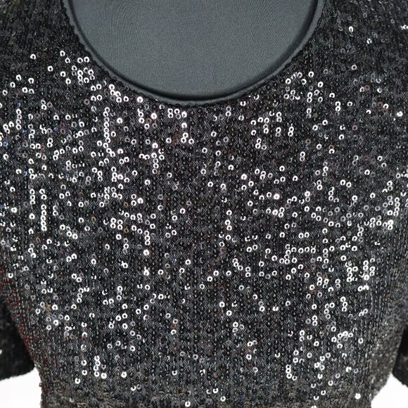 H & M Black Sequin Top Size Small - Picture 3 of 5